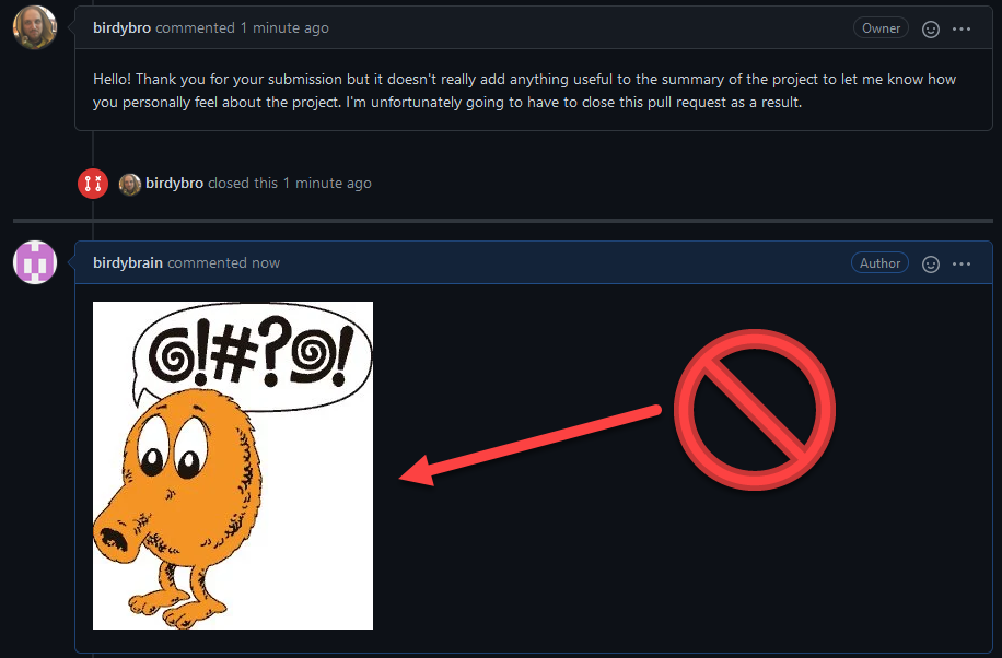Be respectful and mindful of the goal of the documentation site